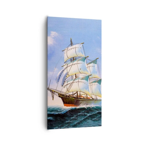 Cuadro sobre lienzo - Impresión de Imagen - Orgulloso con el viento - 65x120 cm