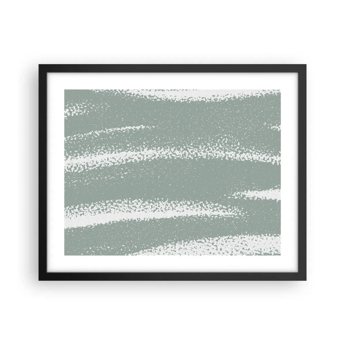 Póster en marco negro - Abstracción invernal - 50x40 cm