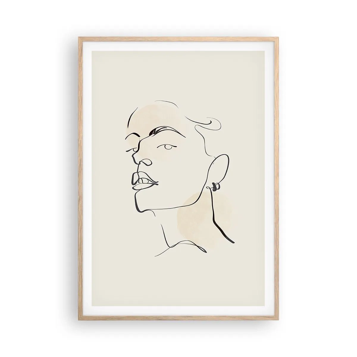 Póster en marco roble claro - Una mirada orgullosa - 70x100 cm