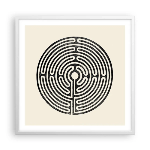 Póster en marco blanco - Orden misterioso - 60x60 cm