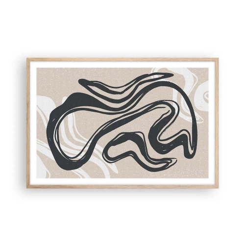 Póster en marco roble claro - Expresión multiplicada - 91x61 cm