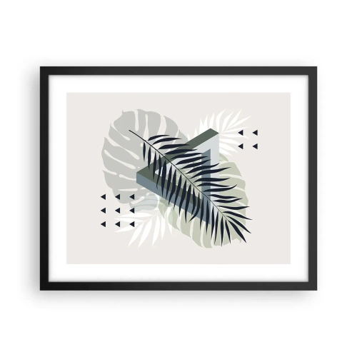 Póster en marco negro - Naturaleza y geometría - 50x40 cm