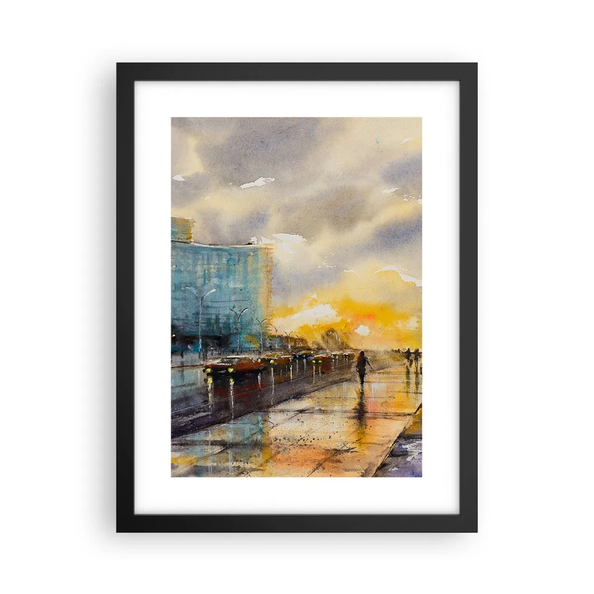 Póster en marco negro - Vida en la orilla - 30x40 cm