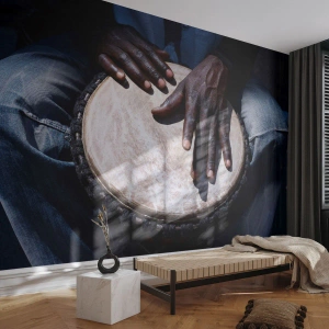 Fotomural Autadhesivo Deluxe Sticker - Vive a tu ritmo - Tambor, Música, África - 100x70 cm
