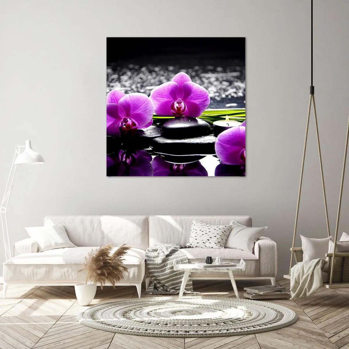 Cuadro sobre lienzo - Impresión de Imagen - Ahogarse en la paz y la tranquilidad - 40x40 cm