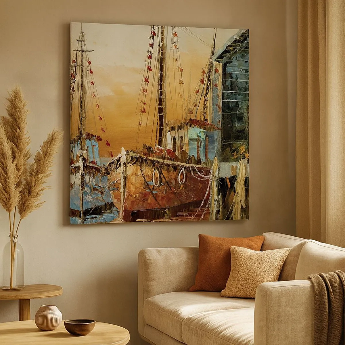 Cuadro sobre lienzo - Impresión de Imagen - Regreso pacífico - 30x30 cm