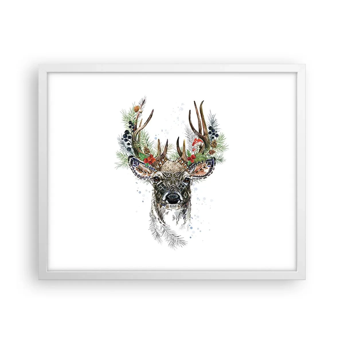 Póster en marco blanco - Con vestimenta festiva - 50x40 cm