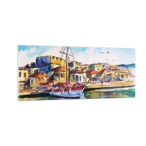 Cuadro sobre vidrio - Impresiones sobre Vidrio - Tarde de arco iris - 100x40 cm