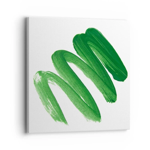 Cuadro sobre lienzo - Impresión de Imagen - Una broma verde - 30x30 cm