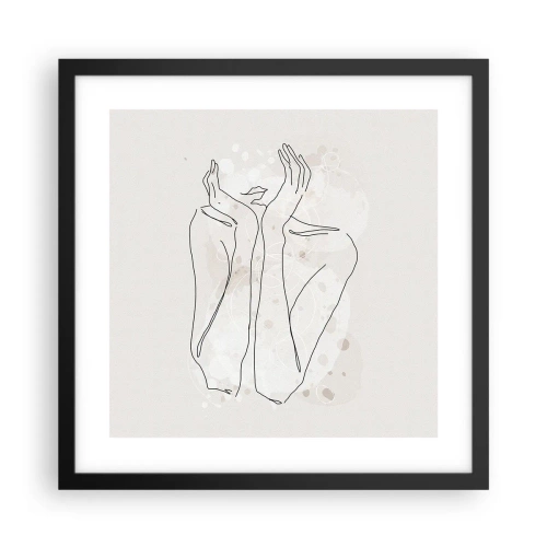 Póster en marco negro - Un momento de ensueño - 40x40 cm