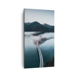 Cuadro sobre lienzo - Impresión de Imagen - Sobre el agua lisa como un espejo - 45x80 cm