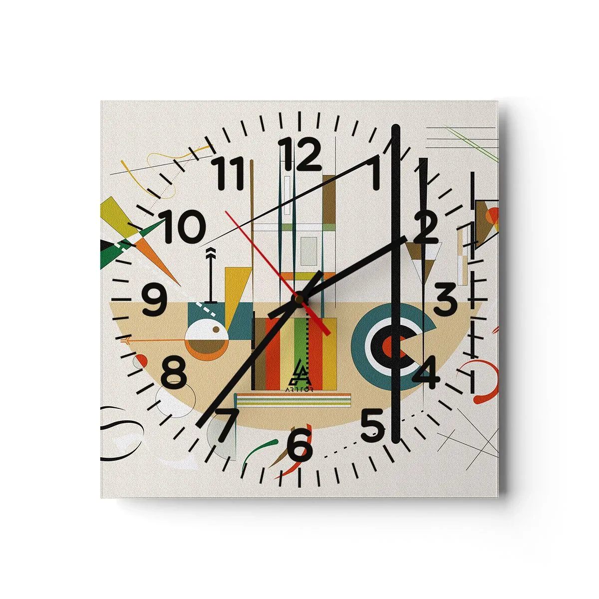 Reloj de pared - Reloj de vidrio - Y el mundo ríe - 30x30 cm