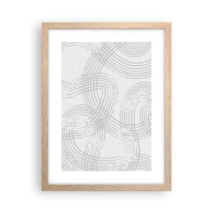 Póster en marco roble claro - No hay camino recto - 30x40 cm