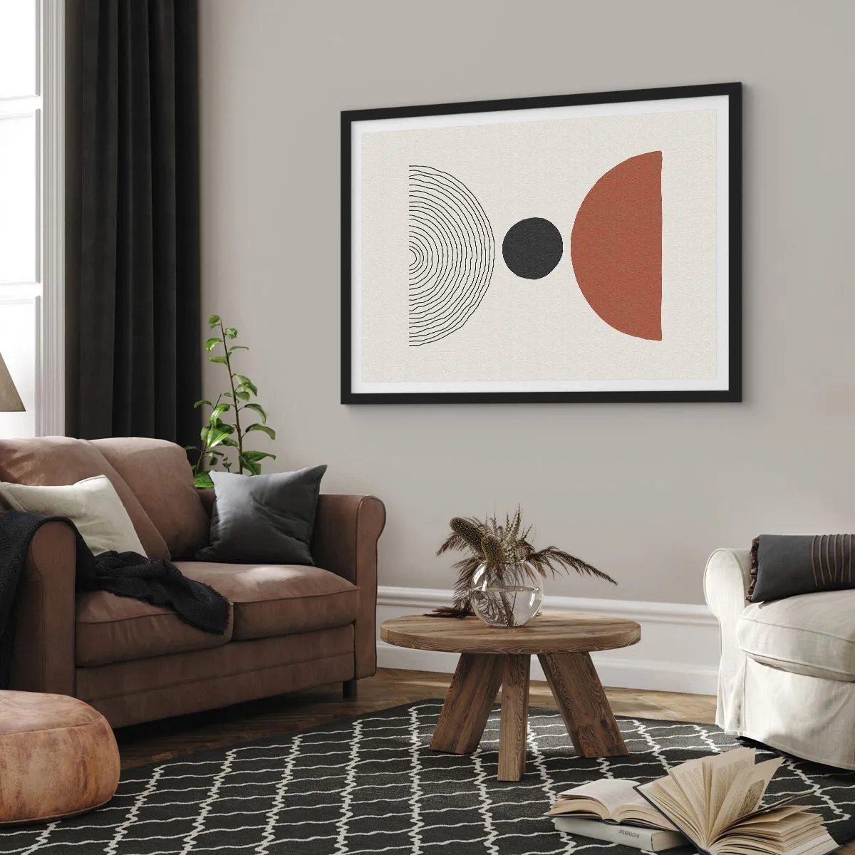 Póster en marco negro - En el centro de la atención - 40x30 cm