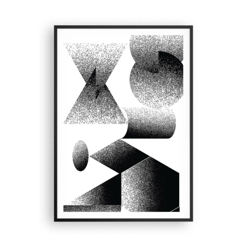 Póster en marco negro - Ángulos y óvalos - 70x100 cm