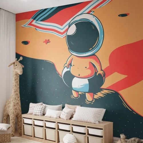 Fotomural Premium Canvas - Desde una perspectiva diferente - Abstracción, Playa, Astronauta - 500x350 cm