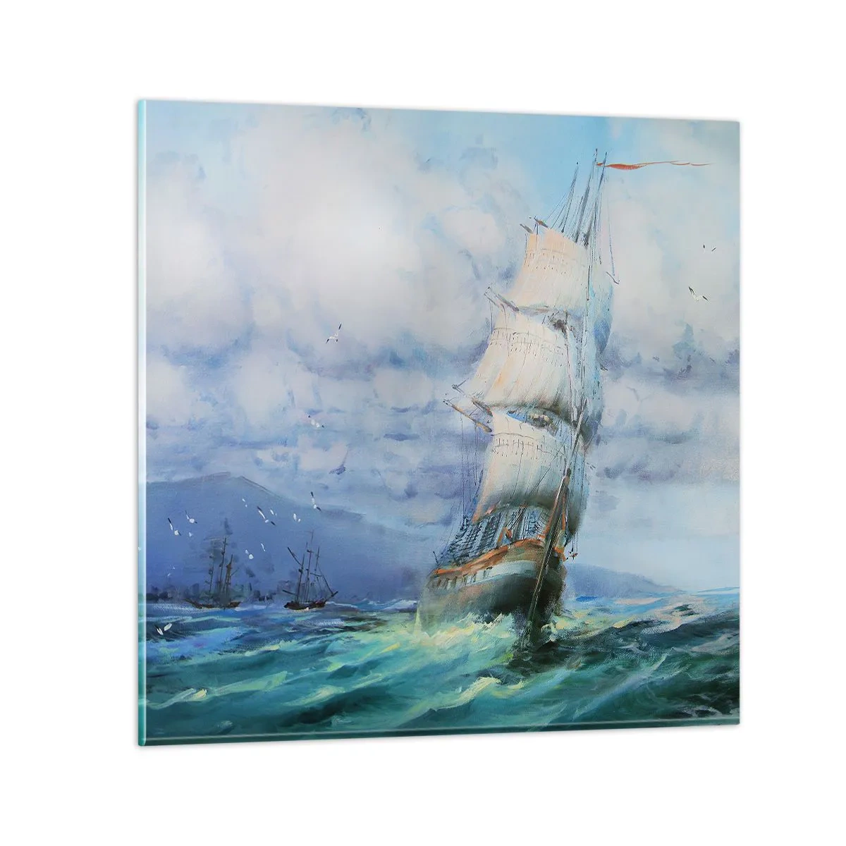 Cuadro sobre vidrio - Impresiones sobre Vidrio - Viento en popa - 30x30 cm