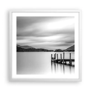 Póster en marco blanco - Dulzura y la fuerza - 50x50 cm