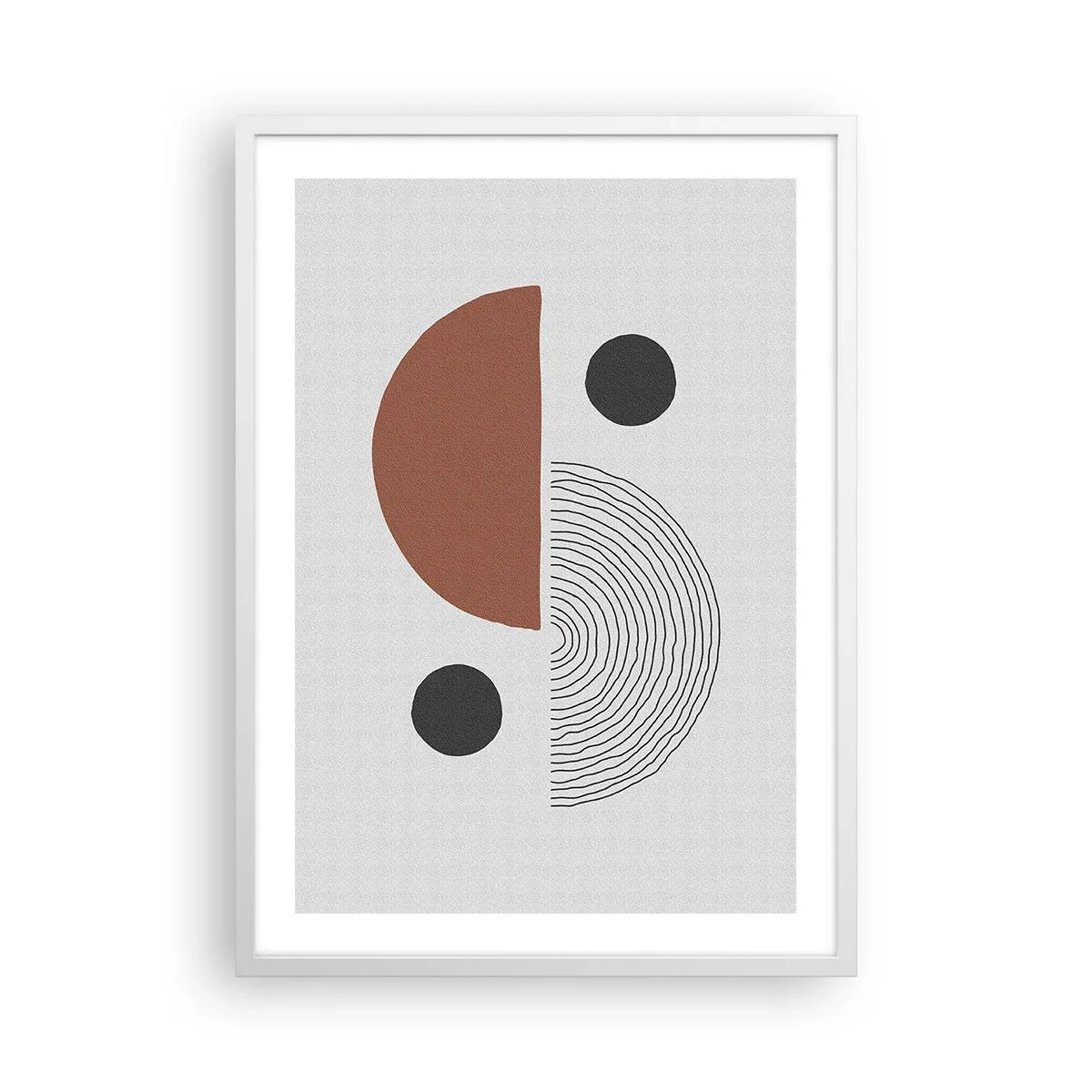 Póster en marco blanco - La perfección del círculo - 50x70 cm