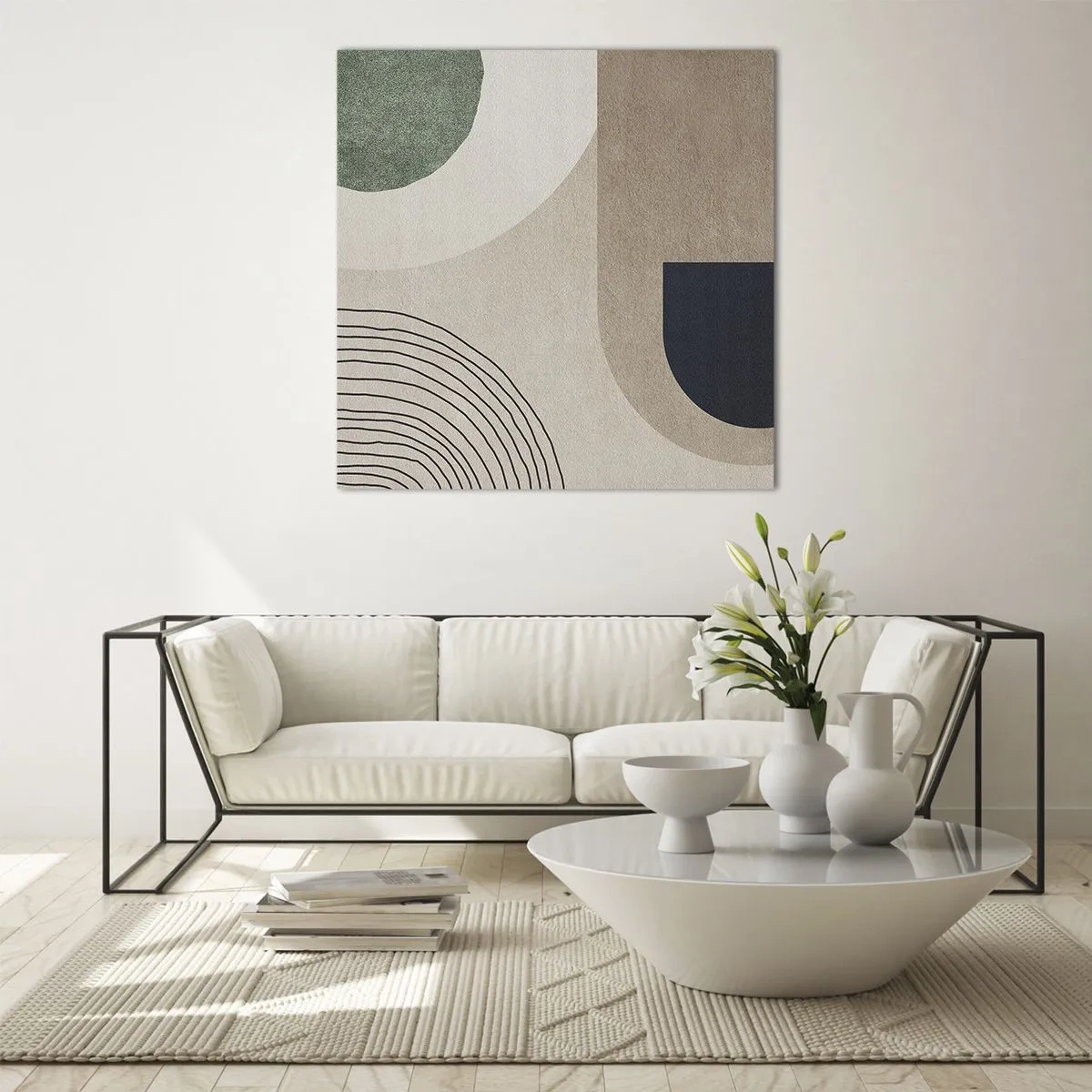 Cuadro sobre vidrio - Impresiones sobre Vidrio - La delicadeza de un óvalo - 40x40 cm