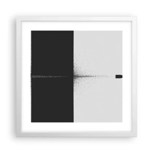 Póster en marco blanco - Directa al objetivo - 40x40 cm