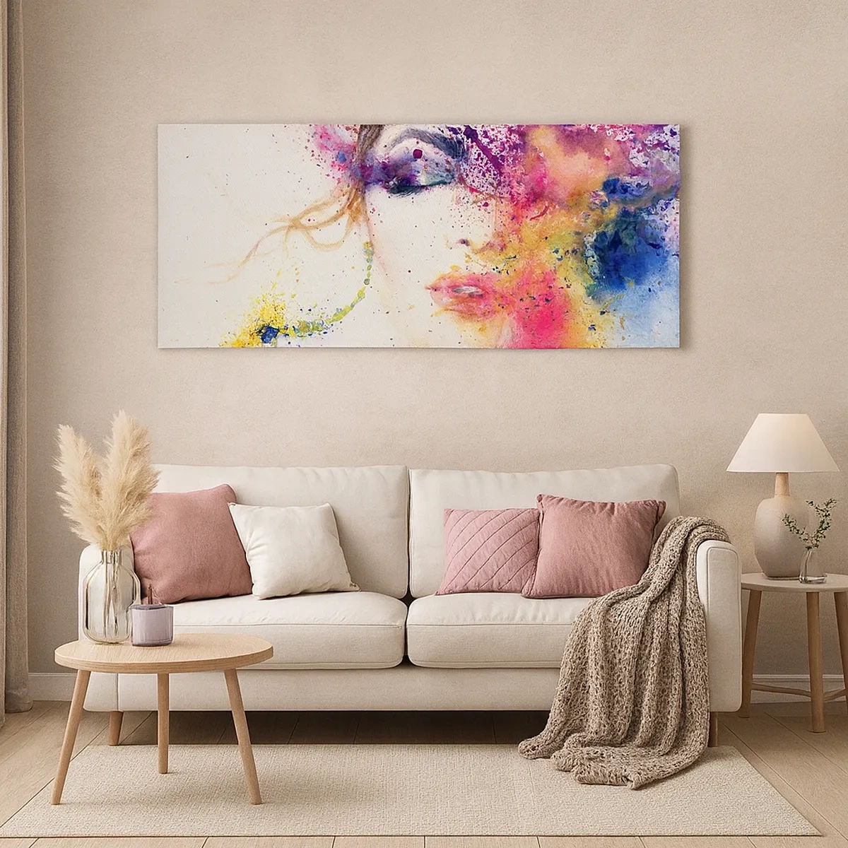 Cuadro sobre lienzo - Impresión de Imagen - Vértigo del arco iris - 30x30 cm