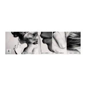 Muestra de fotomural autoadhesivo Deluxe Sticker - Escucharme a mí misma - Mujer, Modelo, cara de mujer - 100x30 cm