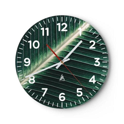 Reloj de pared - Reloj de vidrio - El ritmo de la naturaleza - 40x40 cm