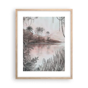 Póster en marco roble claro - Diario de un explorador del siglo XIX - 40x50 cm