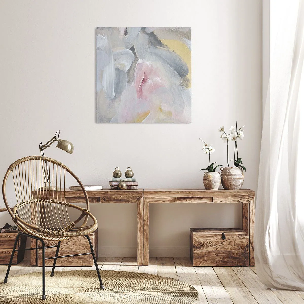 Cuadro sobre lienzo - Impresión de Imagen - En un mundo de colores pastel - 60x60 cm