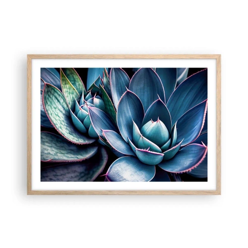 Póster en marco roble claro - Fuerza vital - 70x50 cm