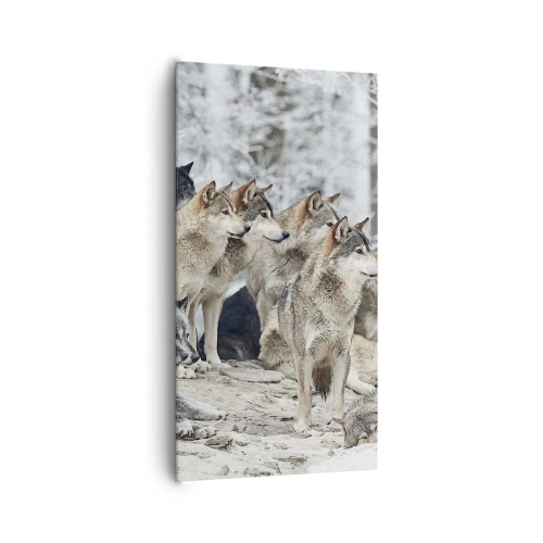 Cuadro sobre lienzo - Impresión de Imagen - Familiares y amigos - 65x120 cm