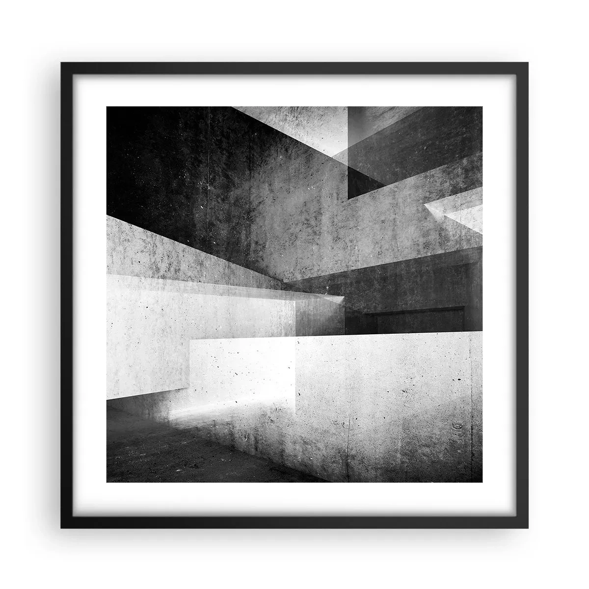 Póster en marco negro - La estructura del espacio - 50x50 cm