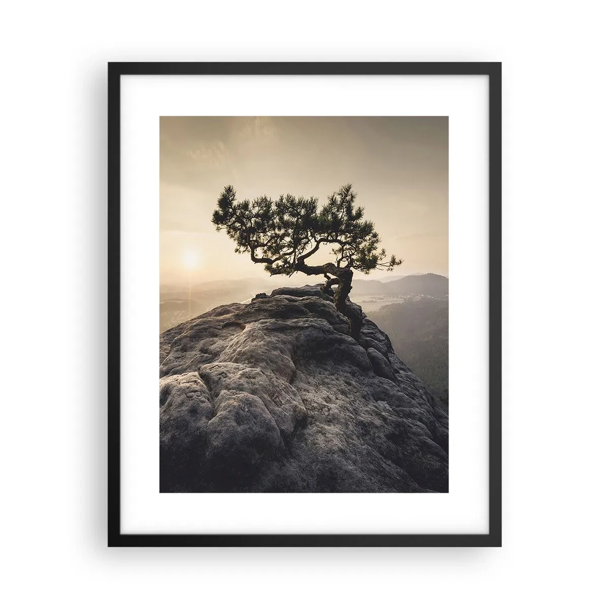 Póster en marco negro - La vida se abre camino - 40x50 cm