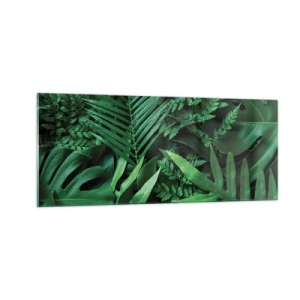 Cuadro sobre vidrio - Impresiones sobre Vidrio - Abrazo verde - 100x40 cm