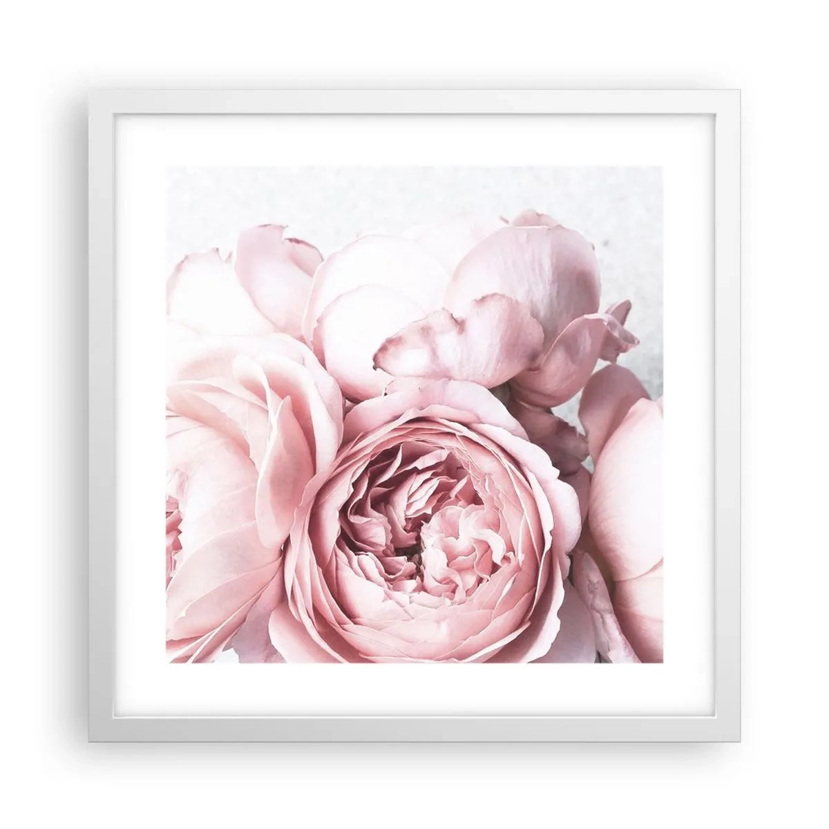 Póster en marco blanco - Para los románticos - 40x40 cm