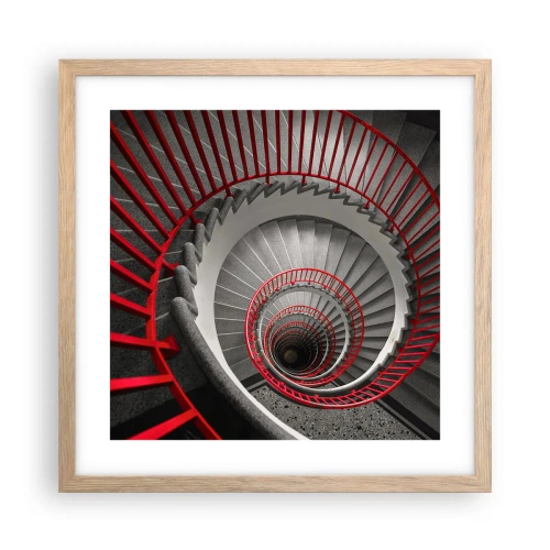 Póster en marco roble claro - Juegos arquitectónicos - 40x40 cm