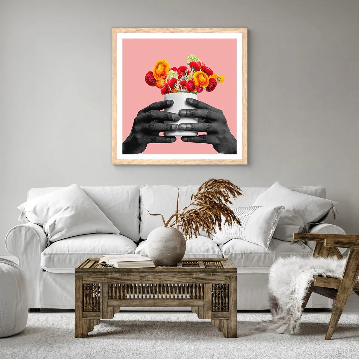 Póster en marco roble claro - La apoteosis de la vida - 50x50 cm