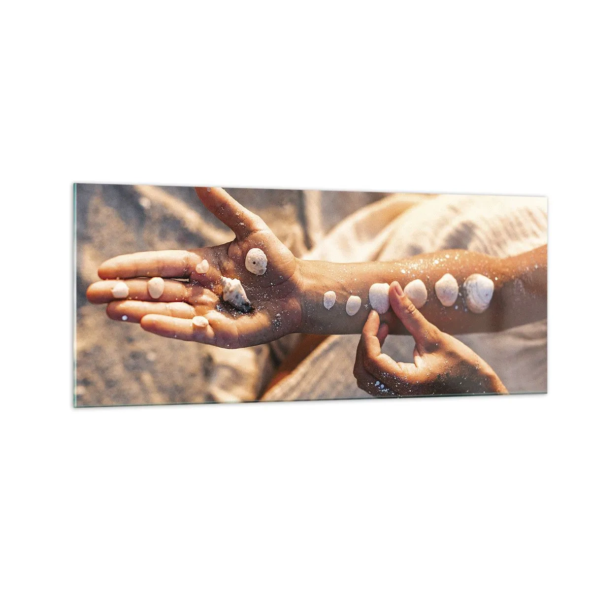 Cuadro sobre vidrio - Impresiones sobre Vidrio - La belleza al alcance de la mano - 100x40 cm