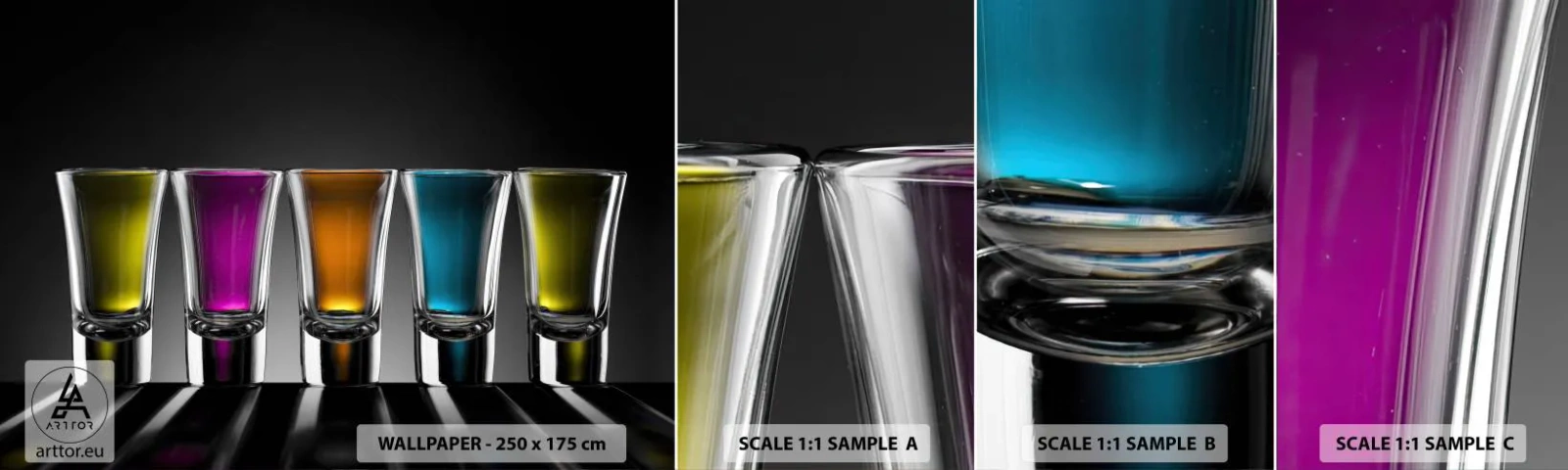 Muestra De Fotomural Standard Eco - Colores de la alegría - Gastronomía, Bebidas, Anteojos - 100x30 cm