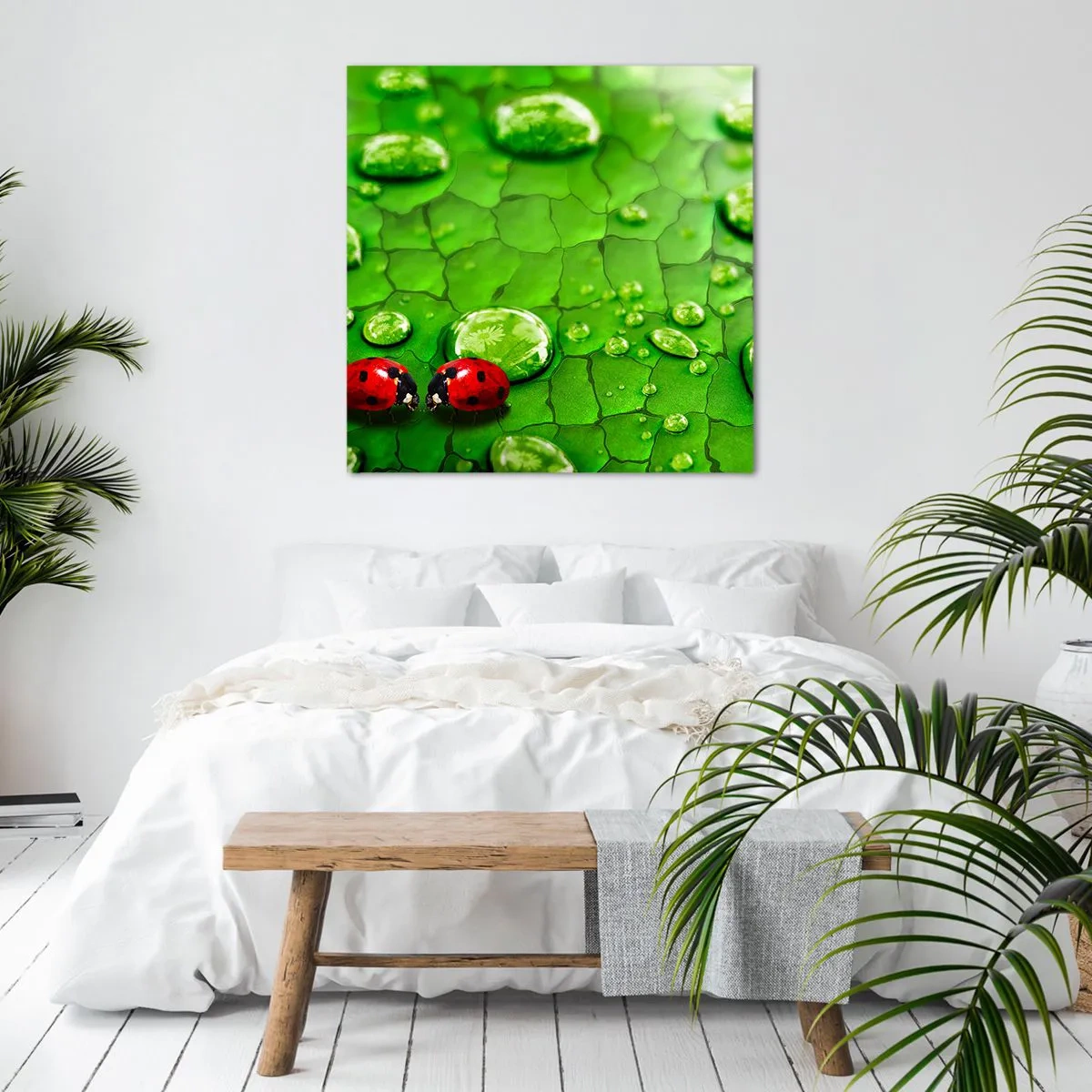 Cuadro sobre lienzo - Impresión de Imagen - Reunión sobre verde - 50x50 cm