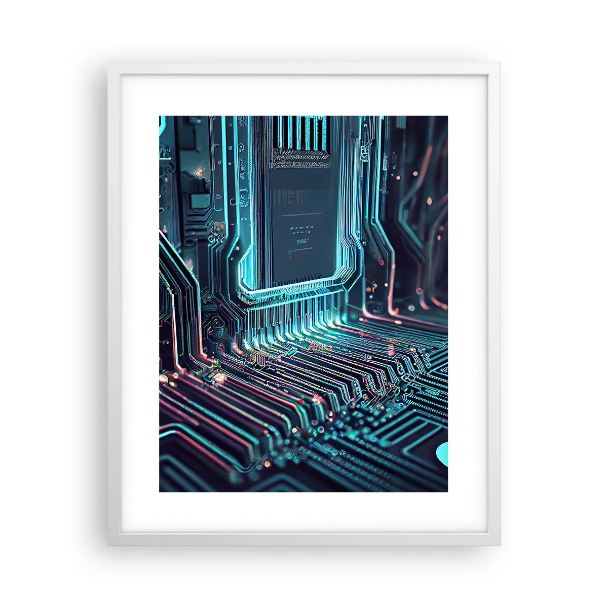 Póster en marco blanco - Mi forma de pensar - 40x50 cm