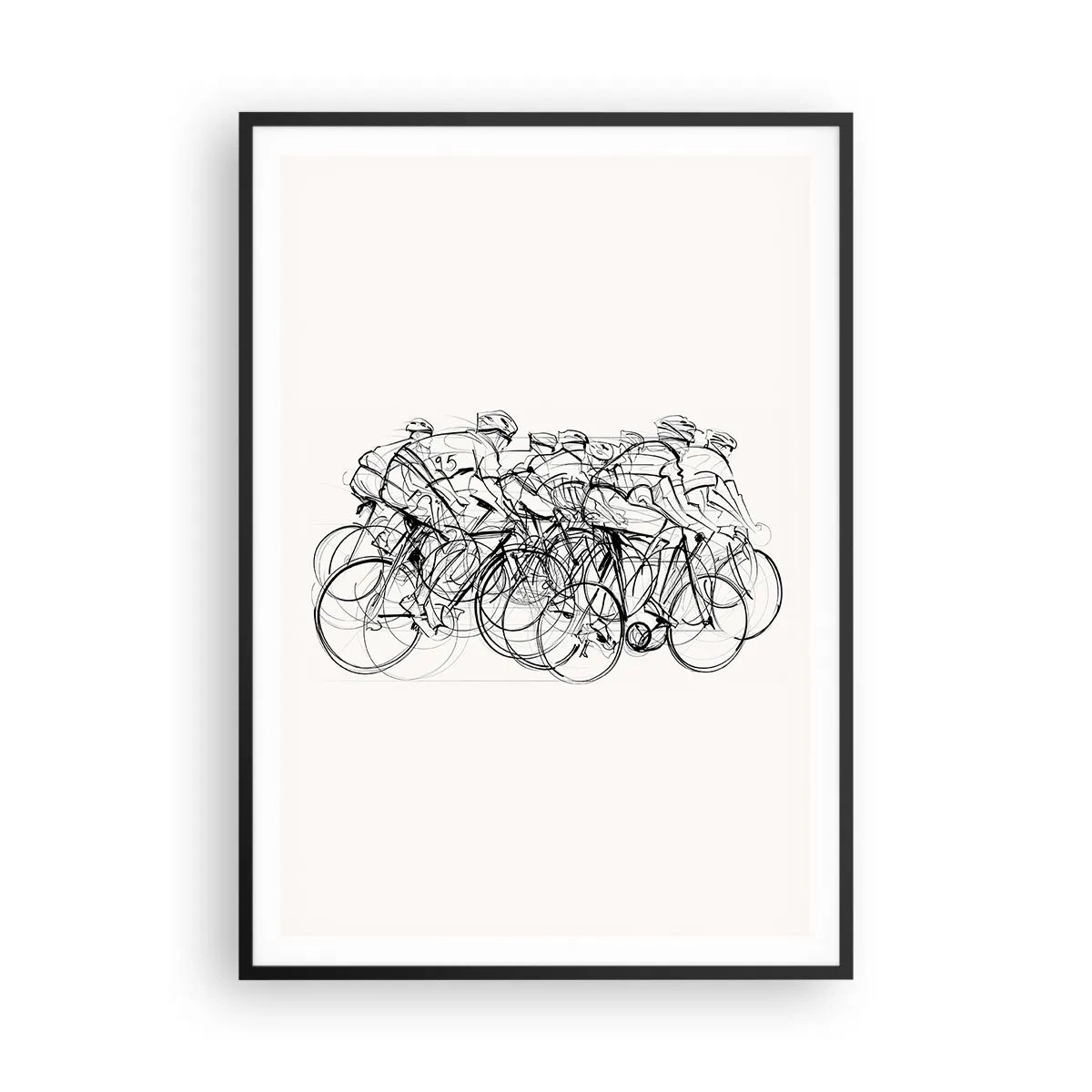 Póster en marco negro - Juntos como un equipo - 70x100 cm