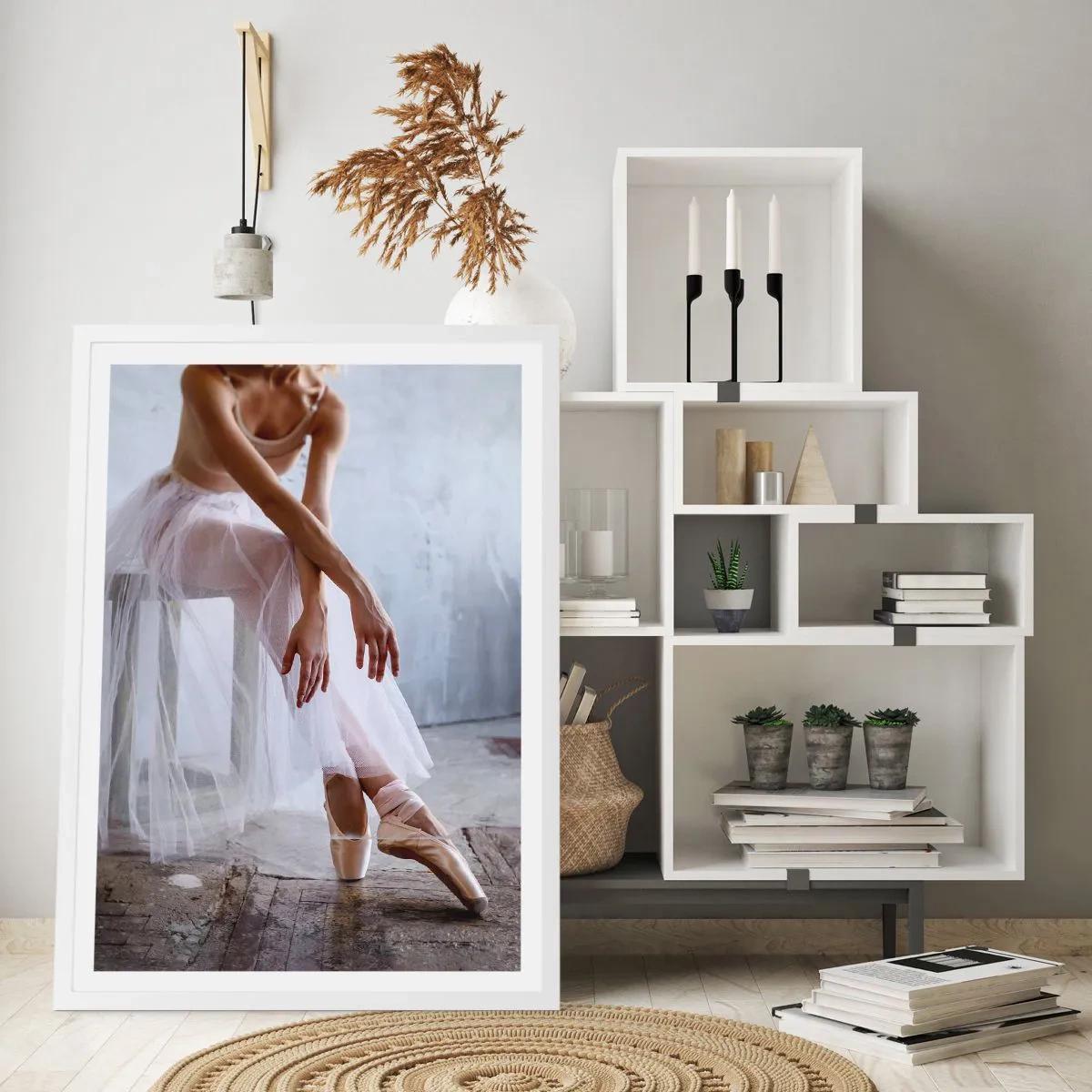 Póster en marco blanco - Antes de que brillen las luces del escenario - 70x100 cm