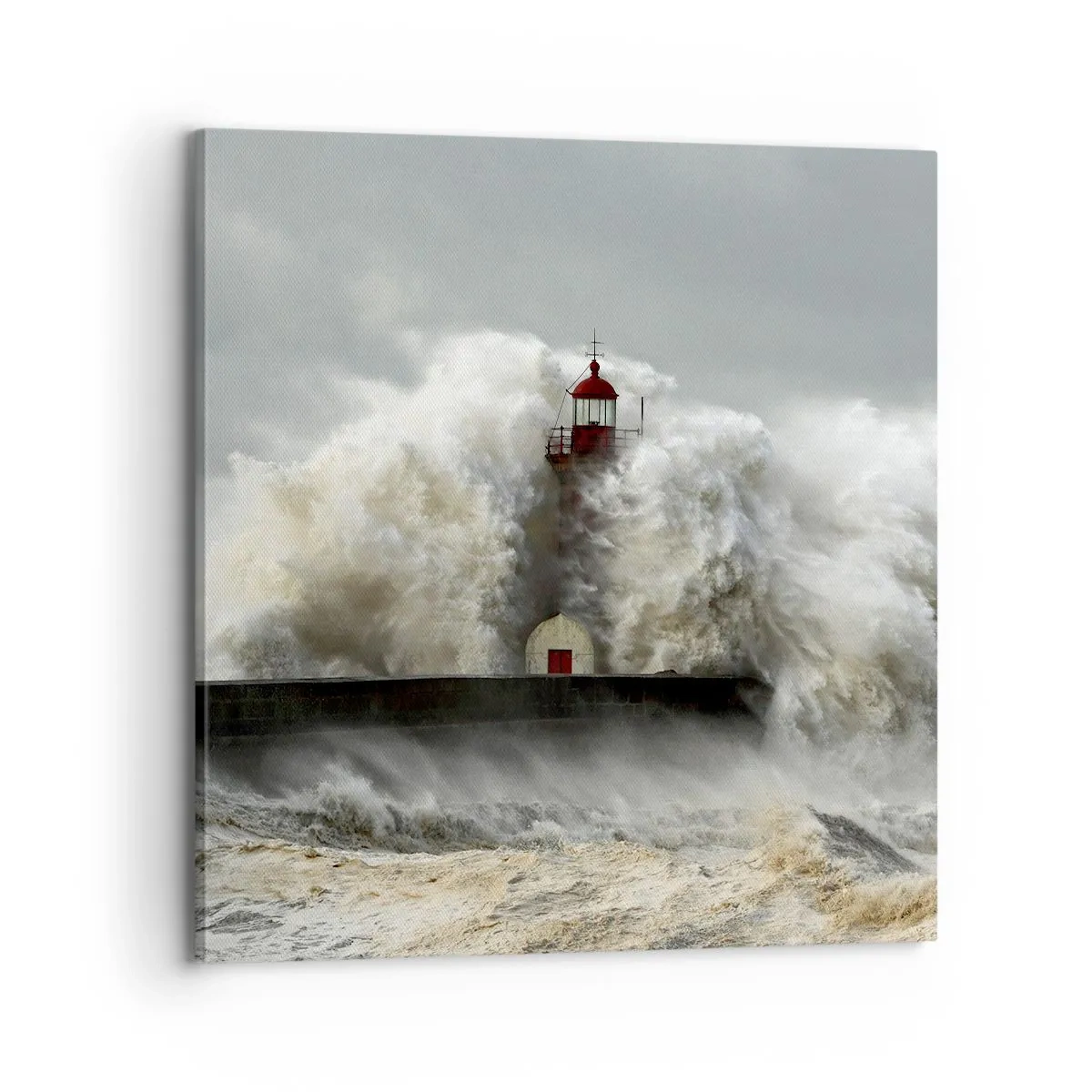 Cuadro sobre lienzo - Impresión de Imagen - La furia del océano - 70x70 cm