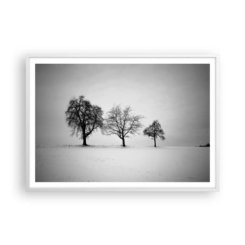 Póster en marco blanco - ¿Con qué sueñan? - 100x70 cm