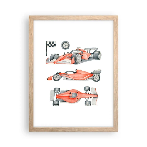 Póster en marco roble claro - Para alcanzar un sueño - 30x40 cm