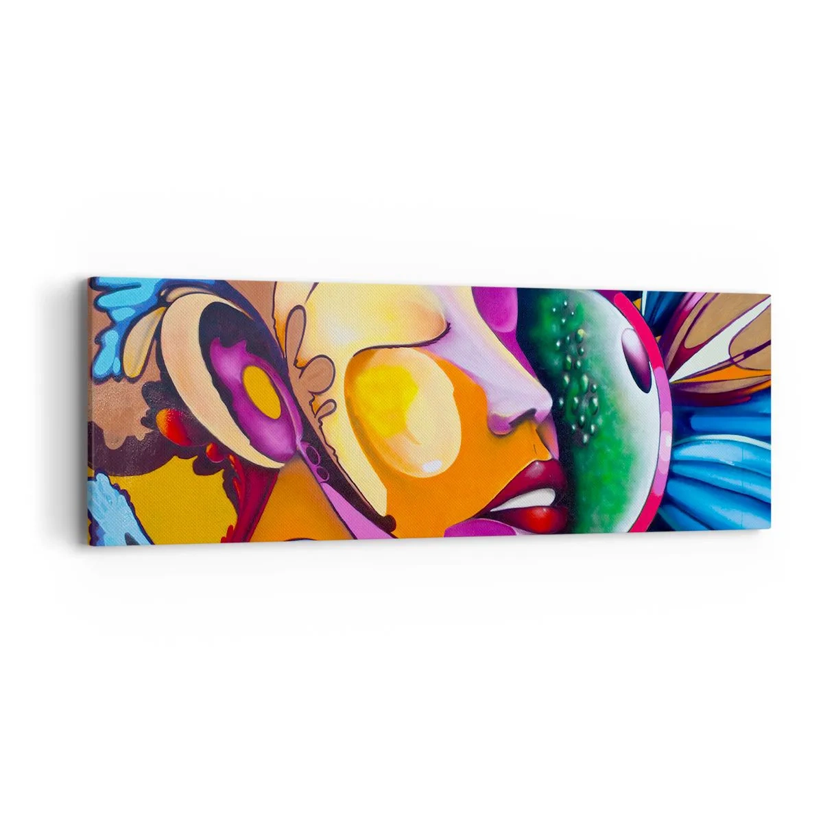 Cuadro sobre lienzo - Impresión de Imagen - Toque de color - 90x30 cm