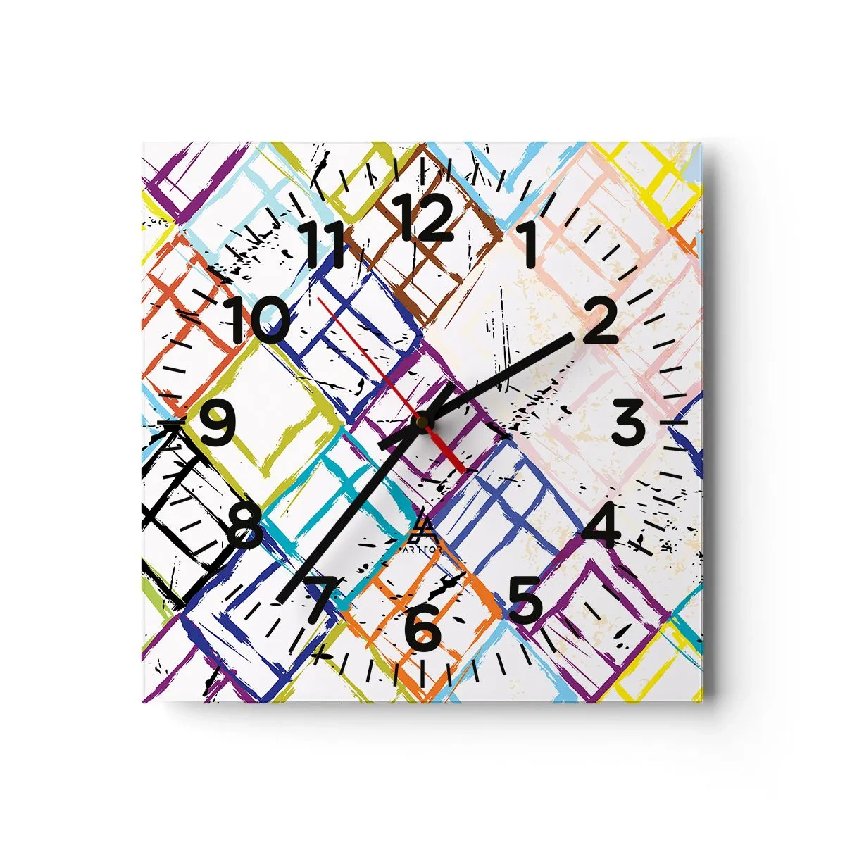Reloj de pared - Reloj de vidrio - Habitáculos en alquiler - 40x40 cm