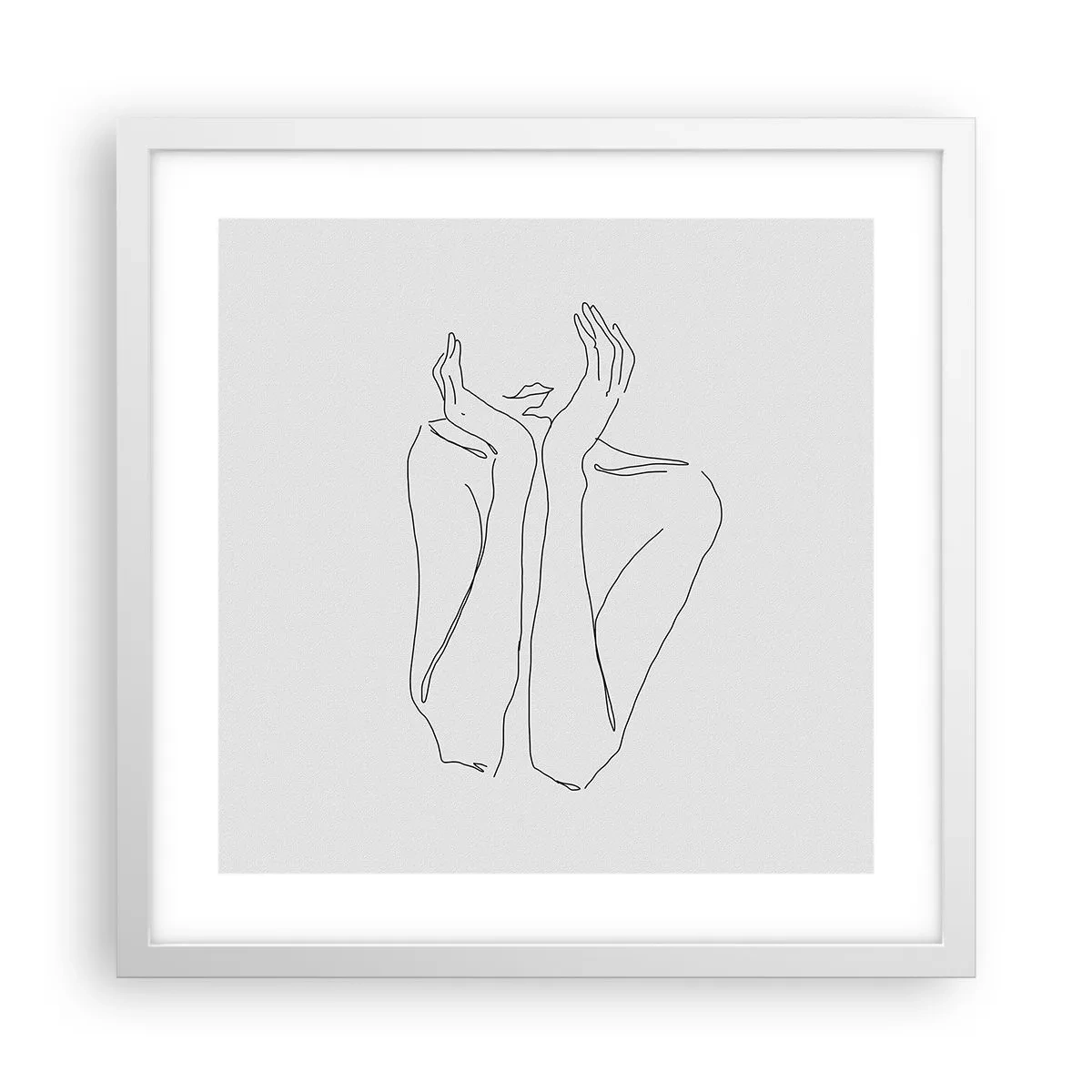 Póster en marco blanco - Con qué sueñan las mujeres - 40x40 cm